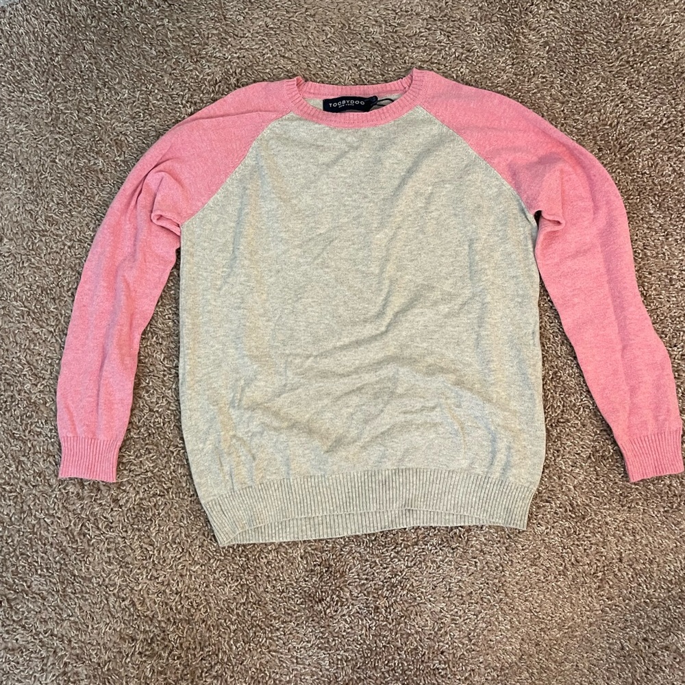 Toobydoo Pink and Gray Kids Sweatshirt